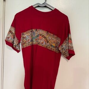 Red Graphic Aboriginal Shirt